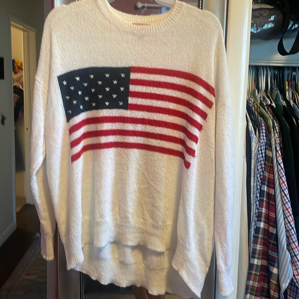 show me your mumu Woodsy Sweater American Flag
Multicolor Sz XS
